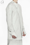 BORIS BIDJAN SABERI Diagonal Shirt SS22 SHIRT6 F1501M Light Grey